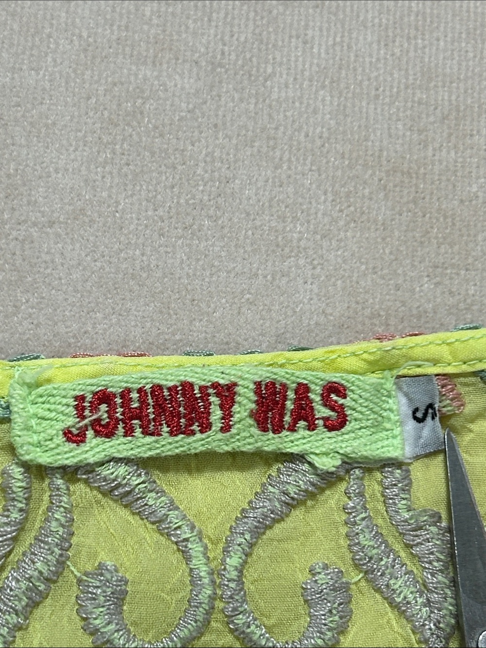 Johnny Was neon top - Picture 2 of 9